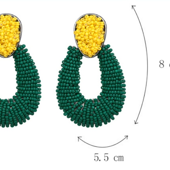 Raelynn Women's Earrings Beaded Hoops (Flawed) - Picture 4 of 4